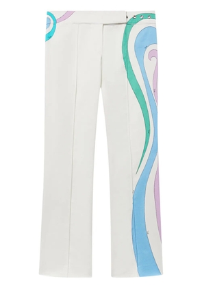 PUCCI Marmo-Print cotton-blend trousers - White
