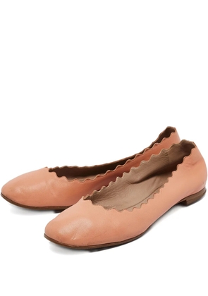 Chloé Pre-Owned Lauren leather ballet flats - Pink