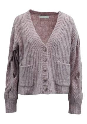 Simkhai cable-knit pocket cardigan - Pink