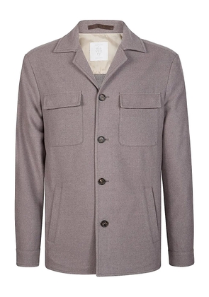 Eleventy flap-pocket wool overshirt - Grey