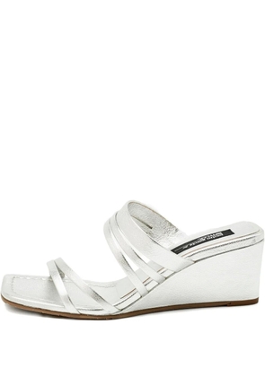 Pedro Garcia silver-tone wedge sandals