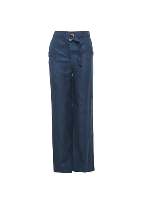 Carolina Herrera Vintage belted trousers - Blue