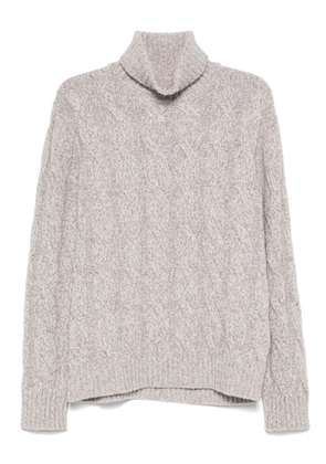 Eleventy turtleneck cable-knit sweater - Purple