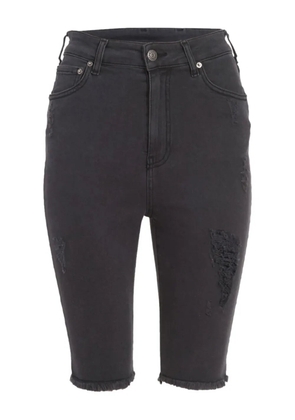 SEROYA Maya distressed-effect shorts - Black