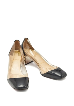 Christian Louboutin Pre-Owned Gallicia block-heel studded pumps - Black