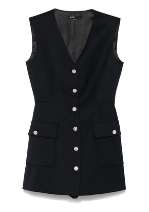 Maje V-neck playsuit - Blue