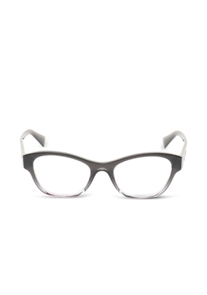 Miu Miu Pre-Owned 10's logo-lettering glasses - Black