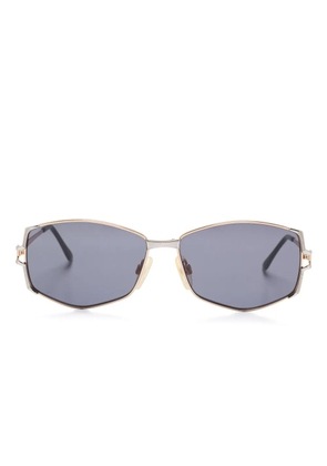 Saint Laurent Pre-Owned geometric-frame sunglasses - Gold