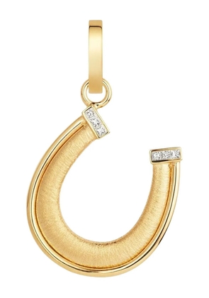 Marie Lichtenberg 18K yellow gold Horseshoe diamond pendant