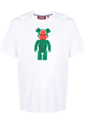 Mostly Heard Rarely Seen 8-Bit Watermelon Bear cotton T-shirt - White
