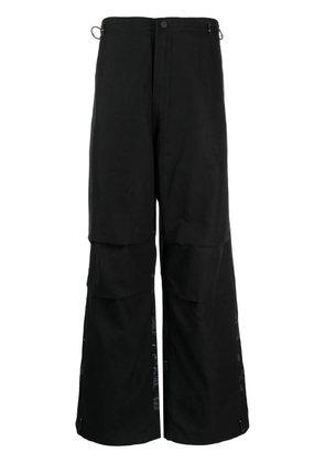 Maharishi elasticated-waist straight-leg trousers - Black