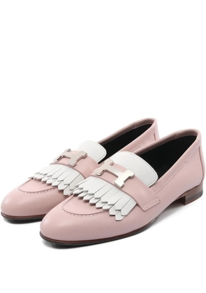Hermès Pre-Owned Royale fringe-detail moccasins - Pink