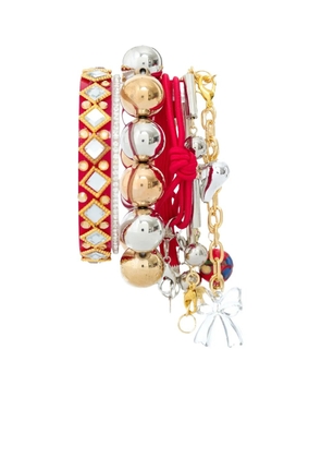 Amir Slama Bijoux beaded bow-embellished bracelet - Red