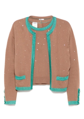 CHANEL Pre-Owned 1996 ensemble cardigan top - Brown