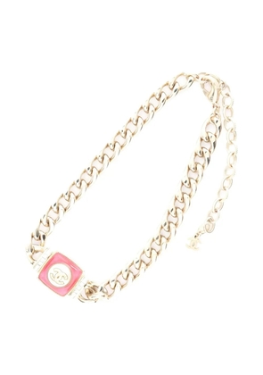 CHANEL Pre-Owned 1986-1988 Coco Mark chain necklace - Gold