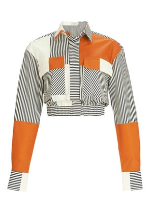 Silvia Tcherassi Soleil cotton cropped shirt - Neutrals