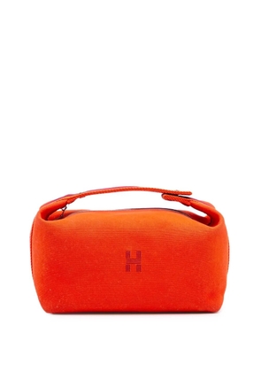 Hermès Pre-Owned 2021-2025 Large Canvas Bride A Brac Case vanity bag - Orange