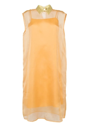 Fabiana Filippi silk-organza midi dress - Orange