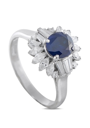 LB Exclusive diamond sapphire ring - Silver