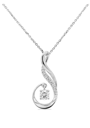 HYT Jewelry 18kt white gold diamond pendant necklace - Silver