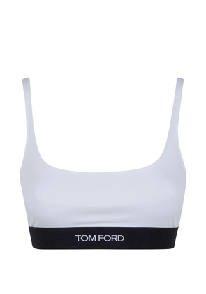 TOM FORD logo-print bralette - White