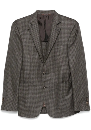 Canali dogtooth-pattern blazer - Brown