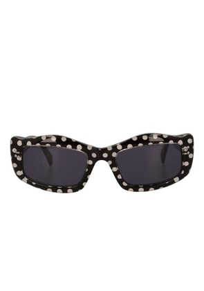 Moschino Pre-Owned polka-dot logo-detailed sunglasses - Black