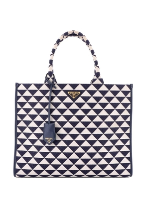 Prada Pre-Owned Symbole Shopper Jacquard Large tote bag - Blue