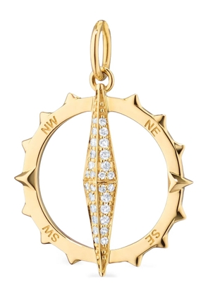 MONICA RICH KOSANN 18K yellow gold Adventure Compass diamond pendant