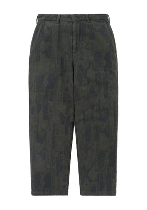 This Is Never That Crazy abstract-print trousers - Blue
