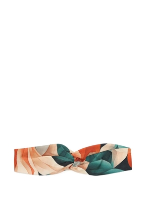 Lygia & Nanny Bethania twisted-detail printed headband - Neutrals