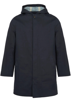 Yves Salomon hooded coat - Blue