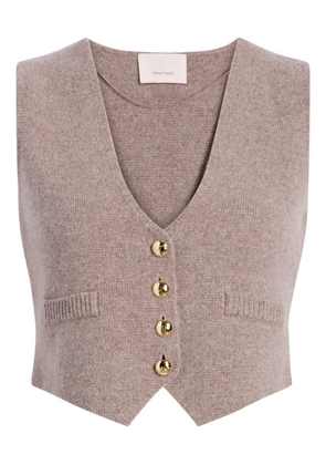 Cinq A Sept Mykah cashmere buttoned gilet - Brown