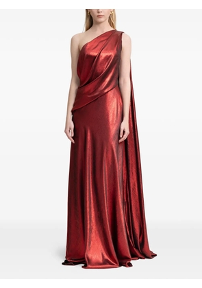 Gemy Maalouf asymmetrical open-back maxi dress - Red
