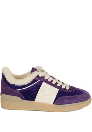 Valentino Garavani Upvillage lace-up V-logo sneakers - Purple