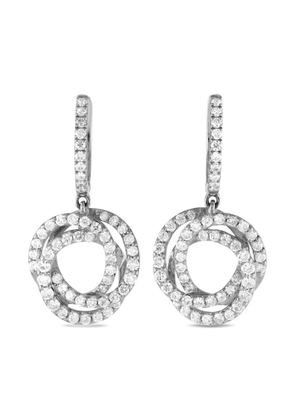 LB Exclusive 14kt white gold diamond drop earrings - Silver