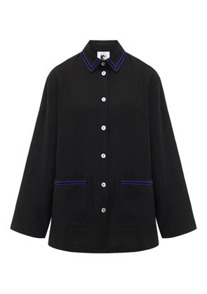 Sleeper Paros linen pajama shirt - Black