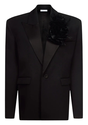 AREA Flower Corsage oversized blazer - Black