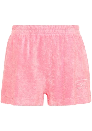 Patou logo-embroidered terry shorts - Pink