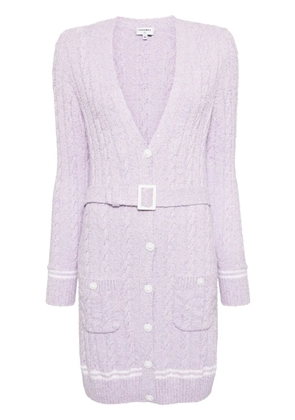 CHANEL Pre-Owned 2000 V-neck long cardigan - Purple