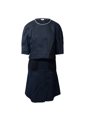Fendi Pre-Owned cape mesh dress - Blue