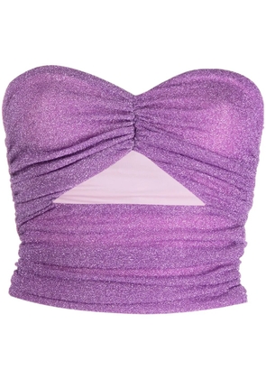 Amen lurex cropped top - Purple