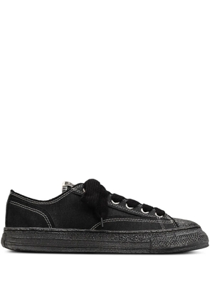 General Scale. Roy past-sole smudged canvas sneakers - Black