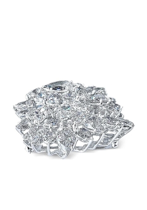 Fantasia by Deserio crystal-embellished brooch - Silver