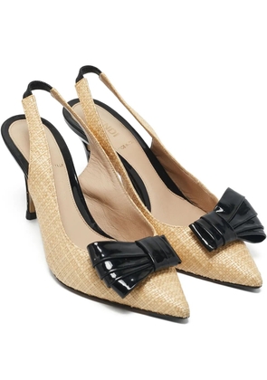 Fendi Pre-Owned 80mm Fendista slingback pumps - Neutrals