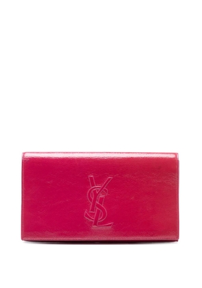 Saint Laurent Pre-Owned 2013-2025 Large Textured Patent Belle De Jour clutch bag - Pink