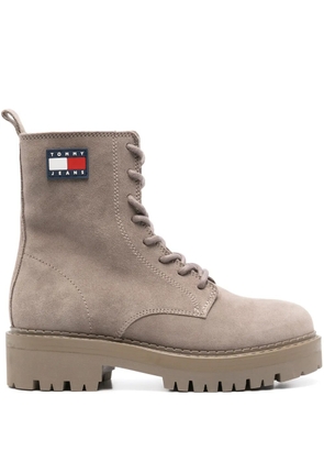 Tommy Jeans suede lace-up boots - Brown