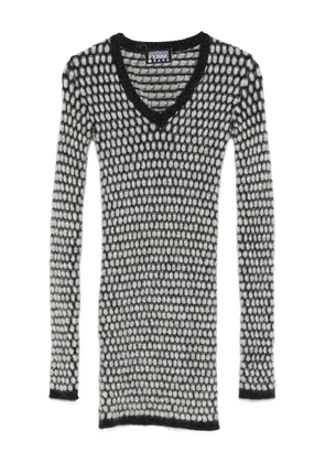 Gianfranco Ferré Pre-Owned 1997s V-neck long-sleeve sweater - Black