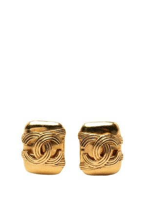 CHANEL Pre-Owned 1994 CC Gold Plated Clip On Earrings costume earrings