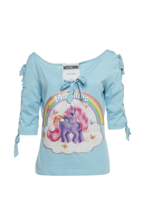 Moschino Pre-Owned pony-print top - Blue